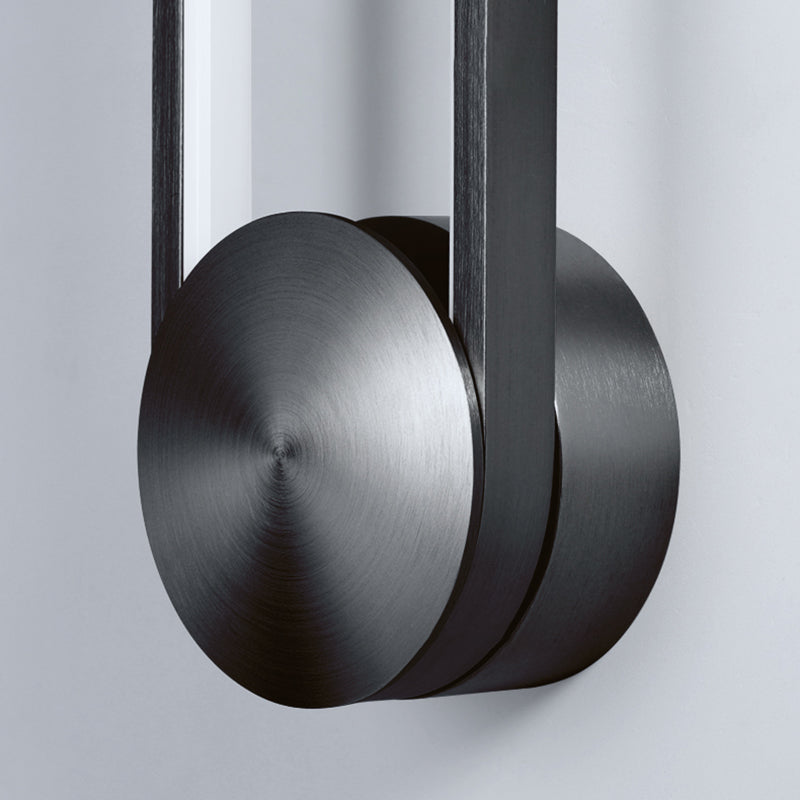 Accesorios de iluminación ovalos de pared ovalados modernos rotativos con luces de apliques de metal con sombra de gel de sílice