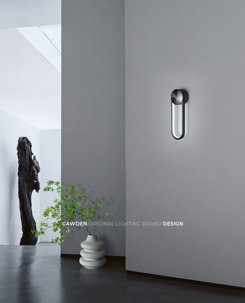 Accesorios de iluminación ovalos de pared ovalados modernos rotativos con luces de apliques de metal con sombra de gel de sílice