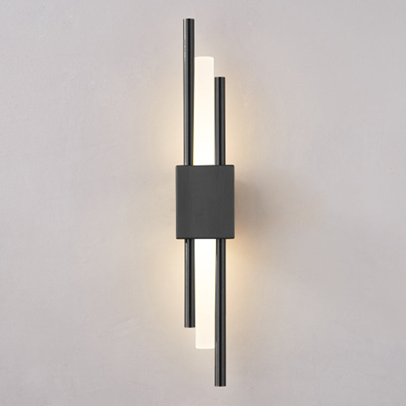 Moderne minimalistische Röhrchen Wandmontierte Lampenwandleuchten mit Acrylschatten