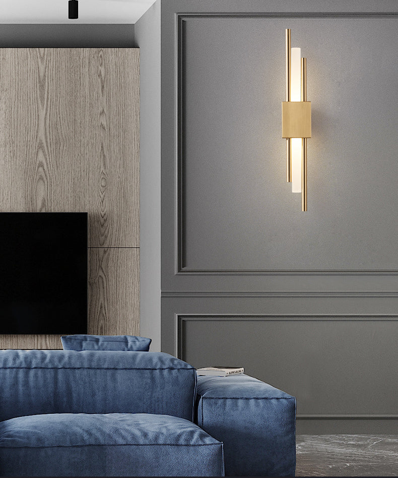 Moderne minimalistische Röhrchen Wandmontierte Lampenwandleuchten mit Acrylschatten