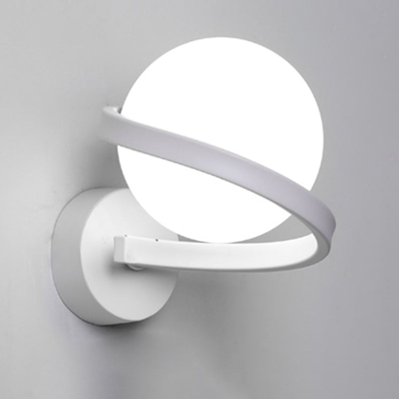 Moderne minimalistische globale muur gemonteerd verlichting metaal 1 lichte wandlampen met glazen schaduw