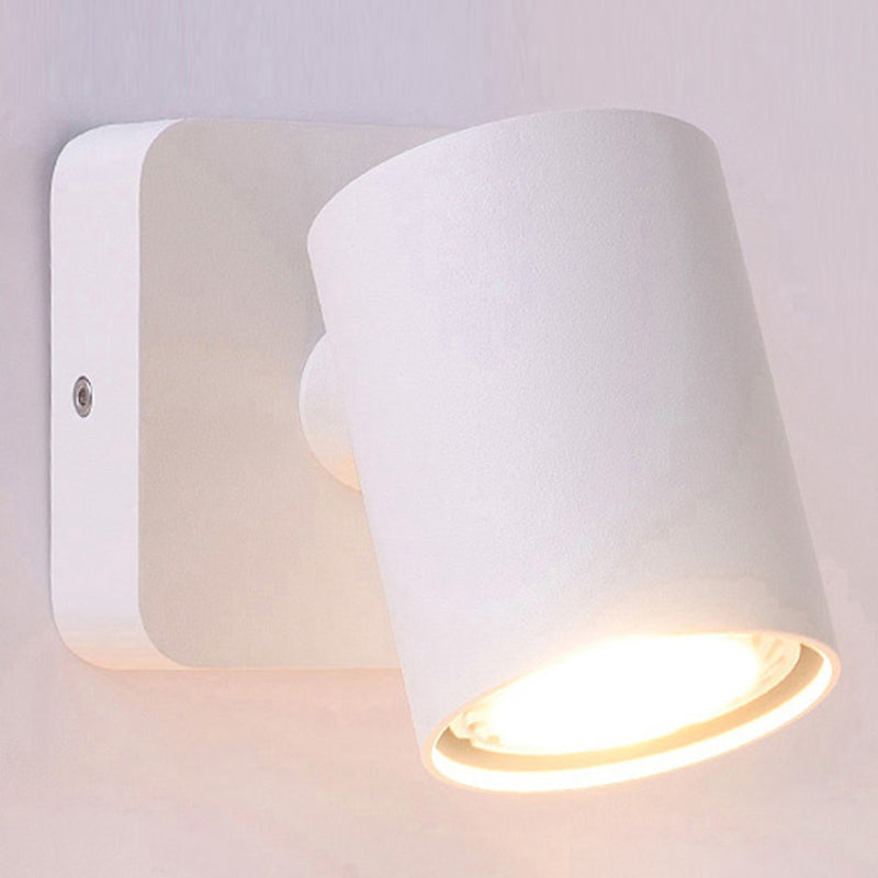 Moderno moderno muro in stile cilindro monte leggero metallo 1 flioncini per parete per camera da letto