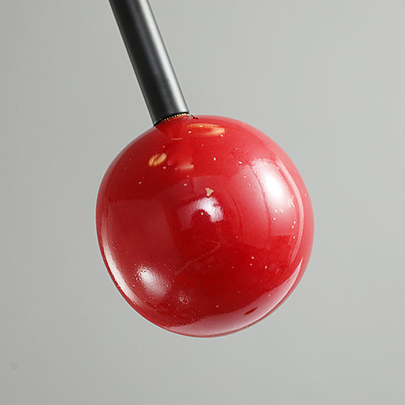 Moderno lampadario a sospensione sferica moderna vetro smerigliato a 9 bulbari a sospensione con braccio nero e oro