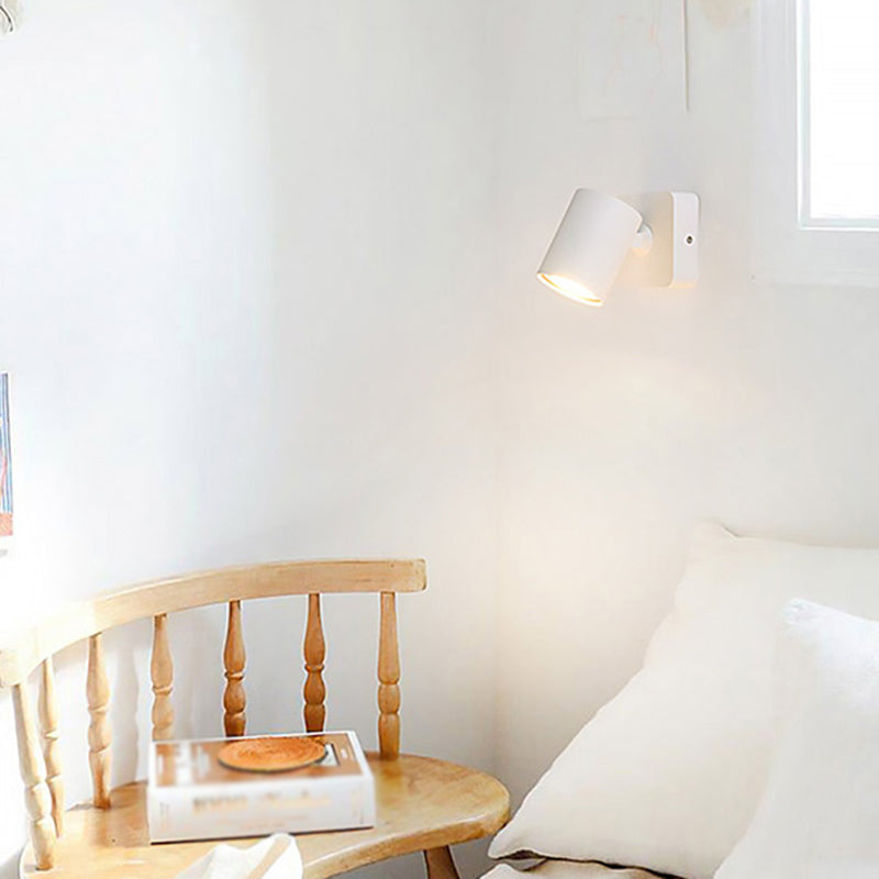 Moderno moderno muro in stile cilindro monte leggero metallo 1 flioncini per parete per camera da letto