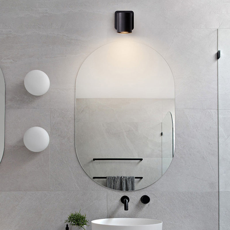 Moderno moderno muro in stile cilindro monte leggero metallo 1 flioncini per parete per camera da letto