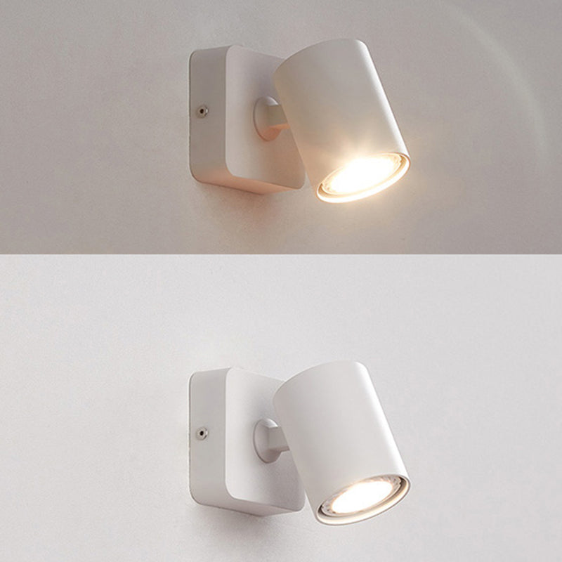 Moderno moderno muro in stile cilindro monte leggero metallo 1 flioncini per parete per camera da letto