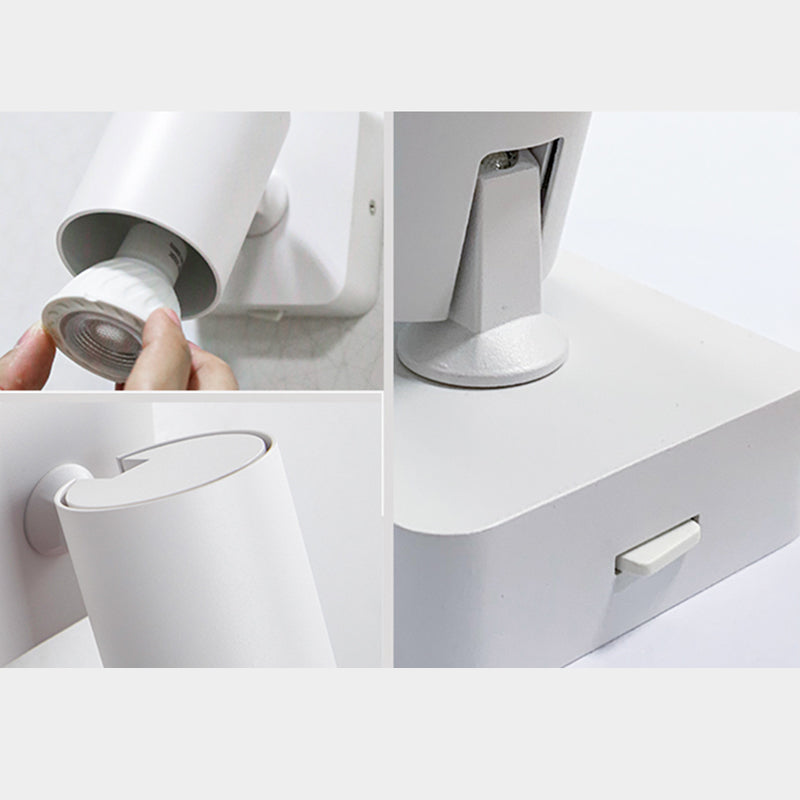 Moderno moderno muro in stile cilindro monte leggero metallo 1 flioncini per parete per camera da letto