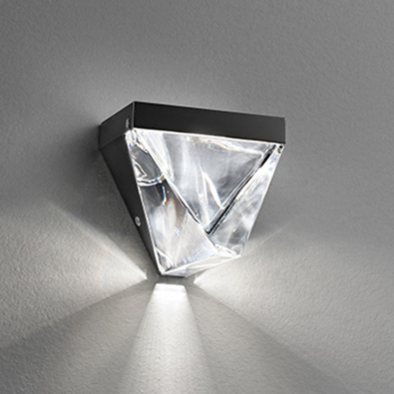 Modern Minimalist Geometric Wall Lighting Fixtures Crystal 1 Light Wall Sconces for Bedroom