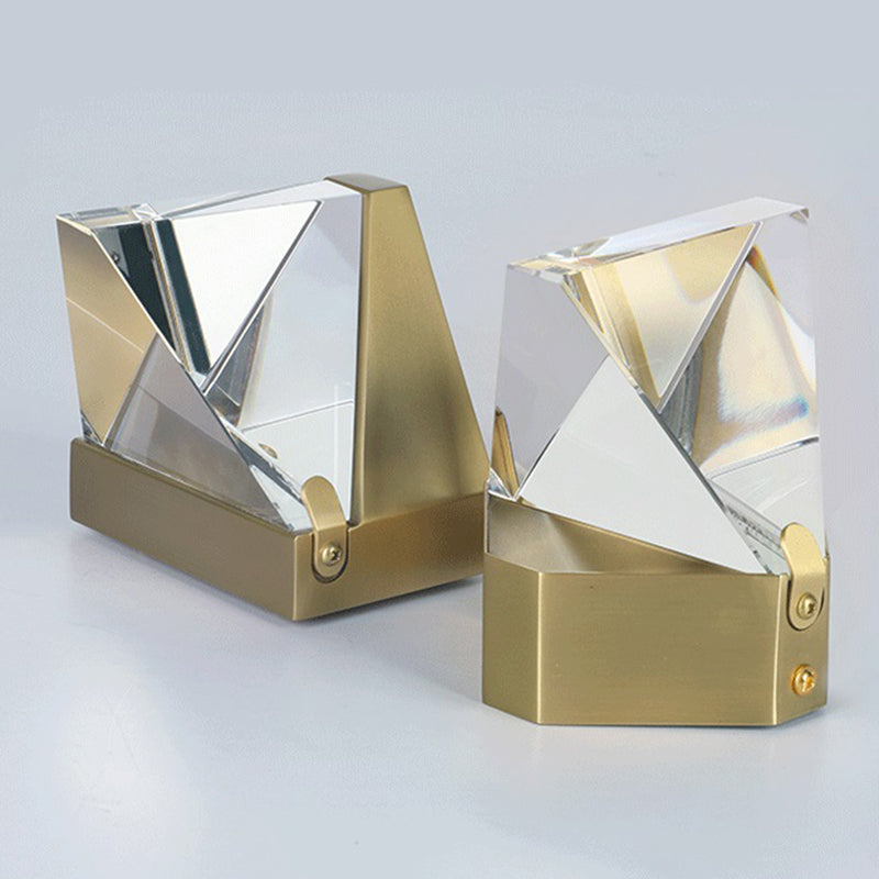 Modern Minimalist Geometric Wall Lighting Fixtures Crystal 1 Light Wall Sconces for Bedroom