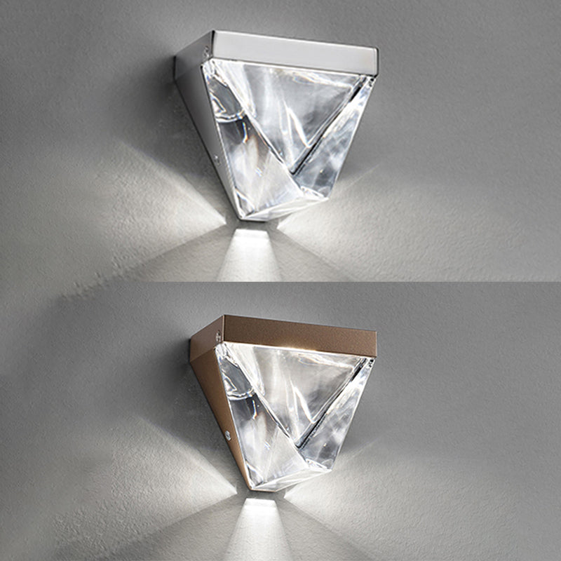 Modern Minimalist Geometric Wall Lighting Fixtures Crystal 1 Light Wall Sconces for Bedroom