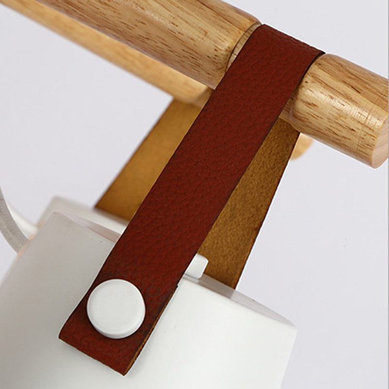 Luz de colgante de madera en el estilo nórdico moderno de hierro forjado Candelier para sala de estar para sala de estar