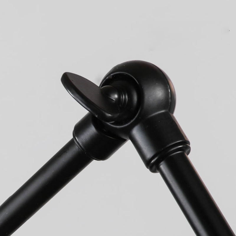 Adjustable Chandelier Pendant Light Industrial Style Black Metal Ceiling Hung Fixture