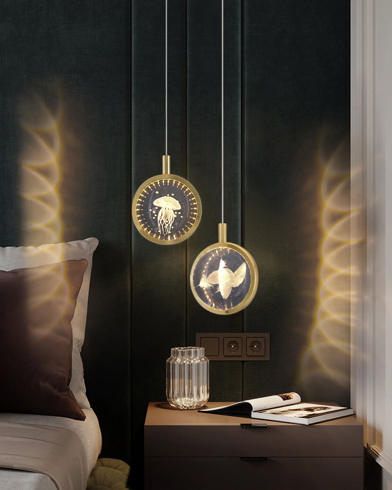 Luce a pendolo a LED LEDULUM GOLDO NOVITÀ SEMPRE CRIDULE CRIDULE LUCE PER CAMERA DA LETTA