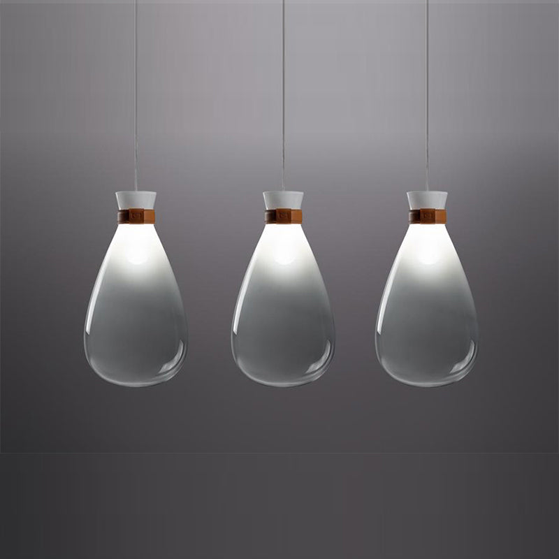 Lámpara de lámpara de lámpara de 1 luces de lámpara de gestión de vidrio ombre para el comedor