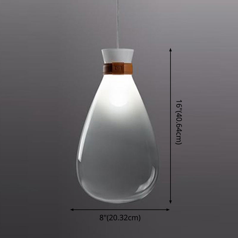 Lámpara de lámpara de lámpara de 1 luces de lámpara de gestión de vidrio ombre para el comedor