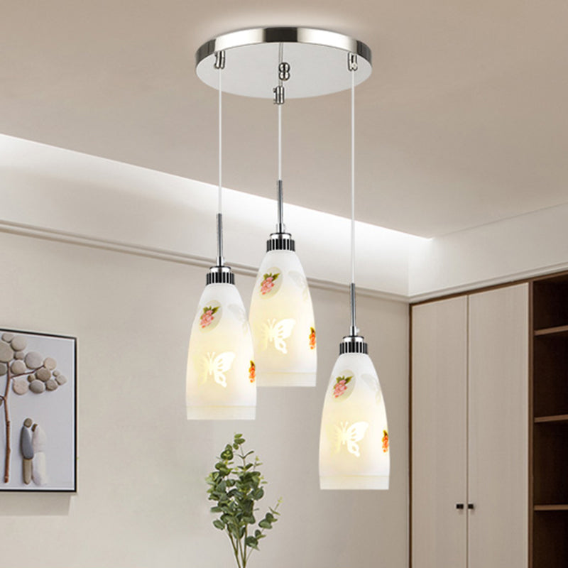 Bell Shade hanglamp Lichte armatuur moderne glazen eetkamer plafond suspensielamp