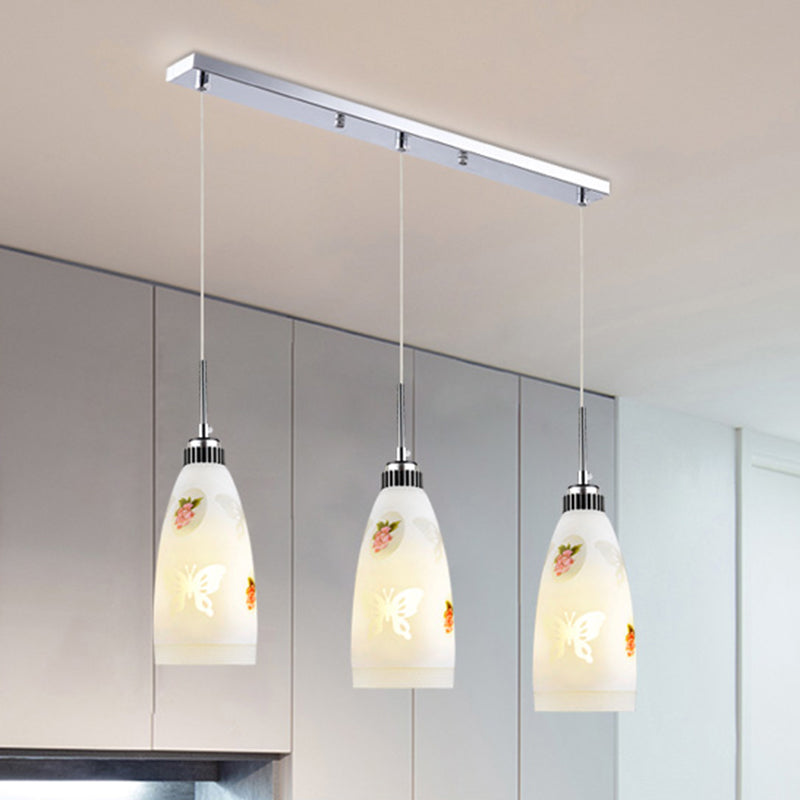 Bell Shade hanglamp Lichte armatuur moderne glazen eetkamer plafond suspensielamp