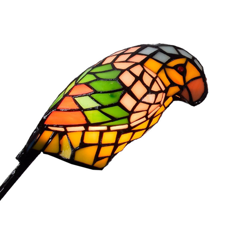 Multi Colored Tiffany Glass Suspension Lighting Victorian Style Ceiling Suspension Lamp for Living Room