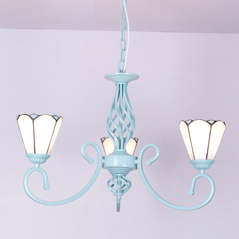 Arte artesanal multicolor lámparas de lámparas de lámpara de lámpara de desplazamiento candelabro mediterráneo