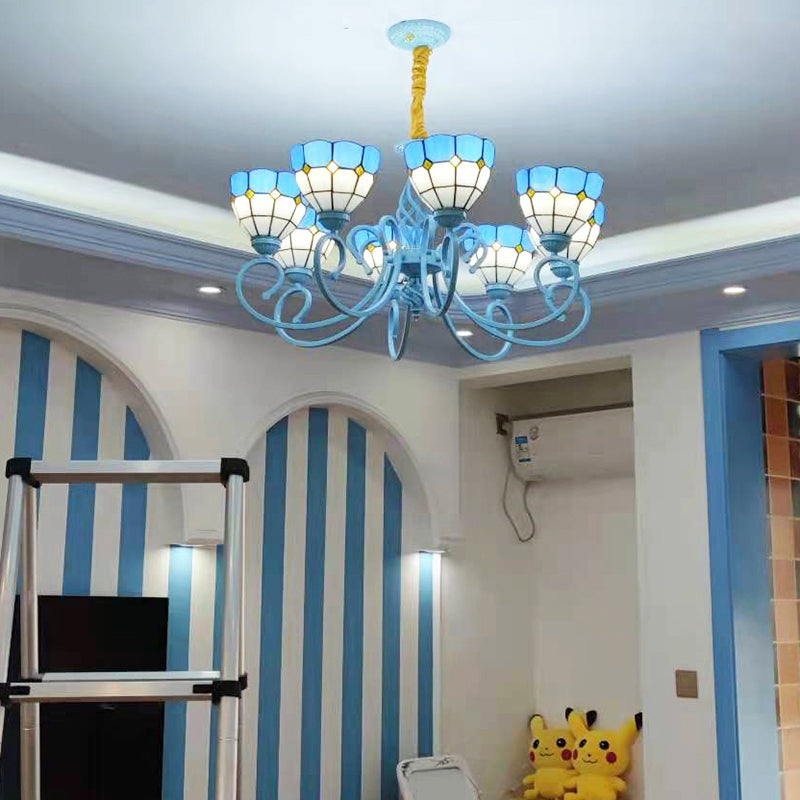 Arte artesanal multicolor lámparas de lámparas de lámpara de lámpara de desplazamiento candelabro mediterráneo