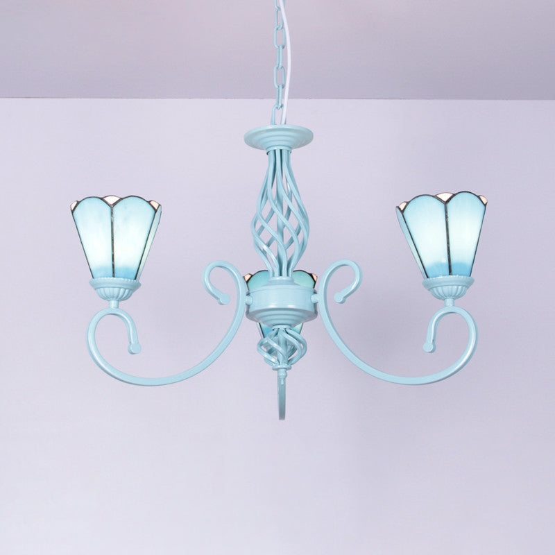 Arte artesanal multicolor lámparas de lámparas de lámpara de lámpara de desplazamiento candelabro mediterráneo