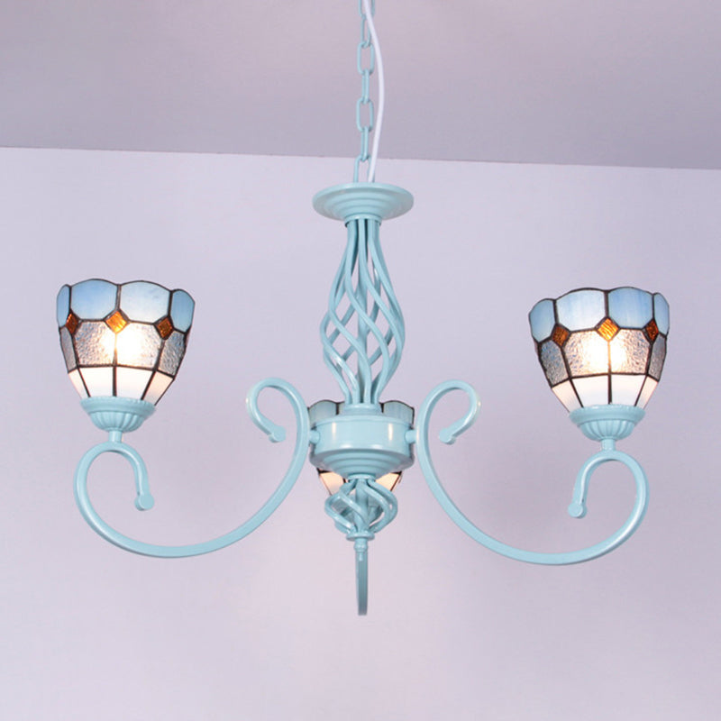 Arte artesanal multicolor lámparas de lámparas de lámpara de lámpara de desplazamiento candelabro mediterráneo