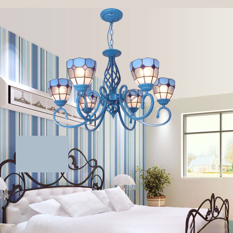 Arte artesanal multicolor lámparas de lámparas de lámpara de lámpara de desplazamiento candelabro mediterráneo