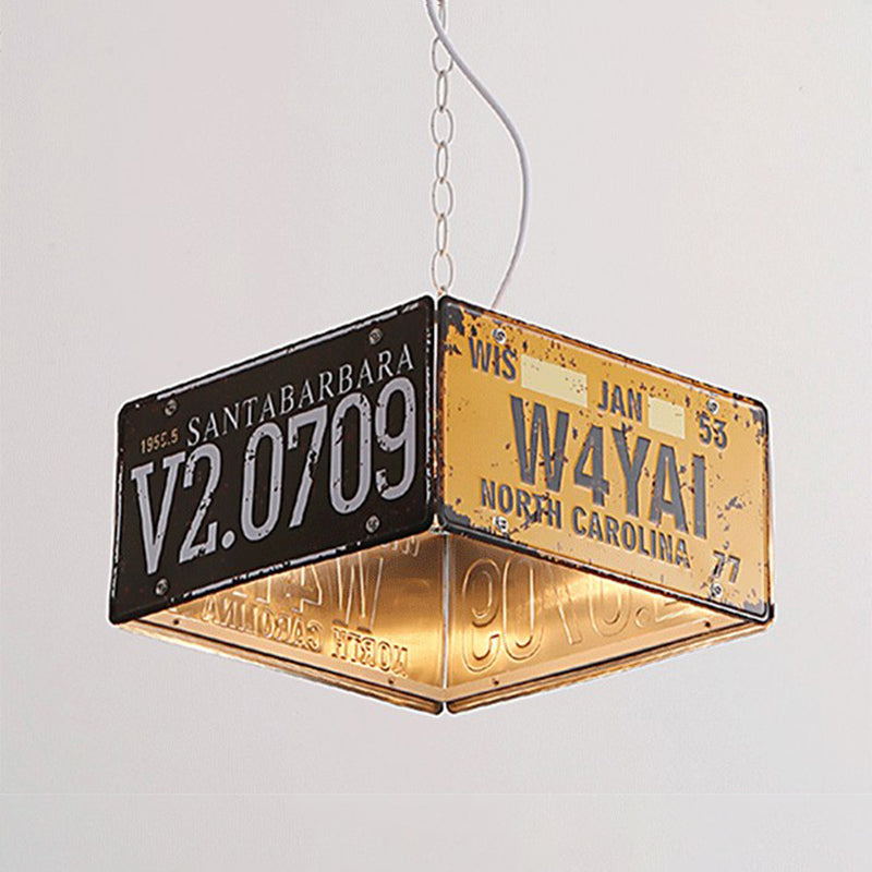 Rust Vintage Ceiling Hanging Light Fixture Metal Bar Chandelier Lighting Fixtures