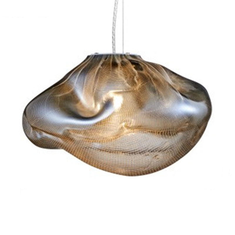 Lámpara de vidrio colgante con forma de colgante en forma de nube de estilo de diseñador lámpara de trabajo de restaurantes de 1 luces
