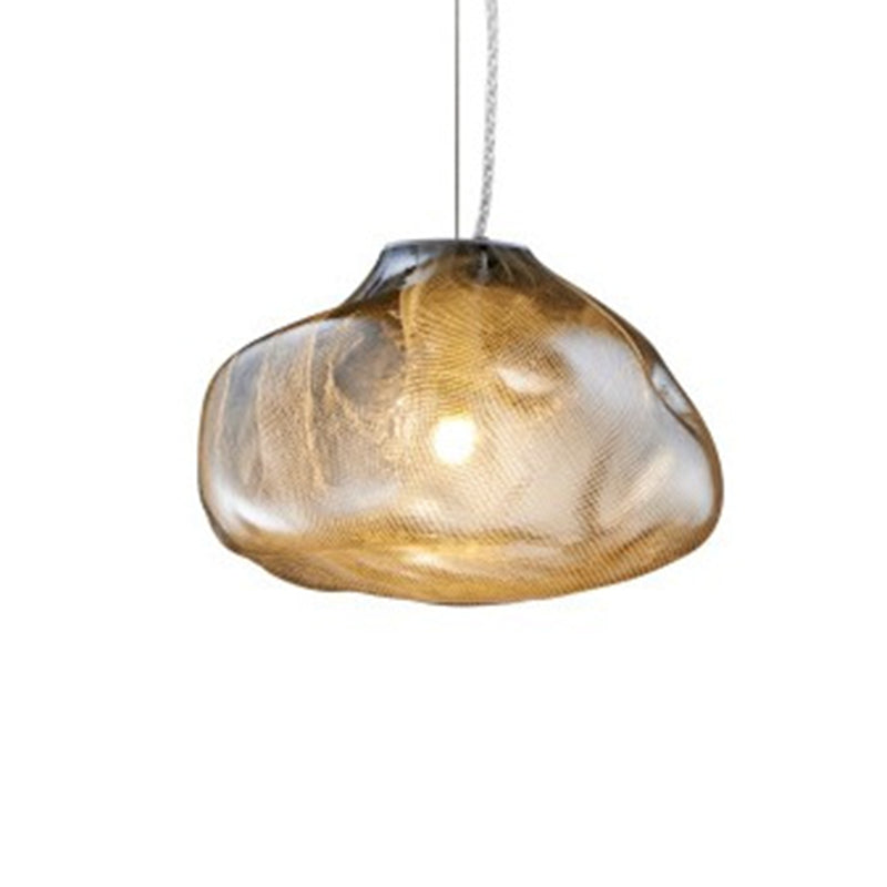 Lámpara de vidrio colgante con forma de colgante en forma de nube de estilo de diseñador lámpara de trabajo de restaurantes de 1 luces