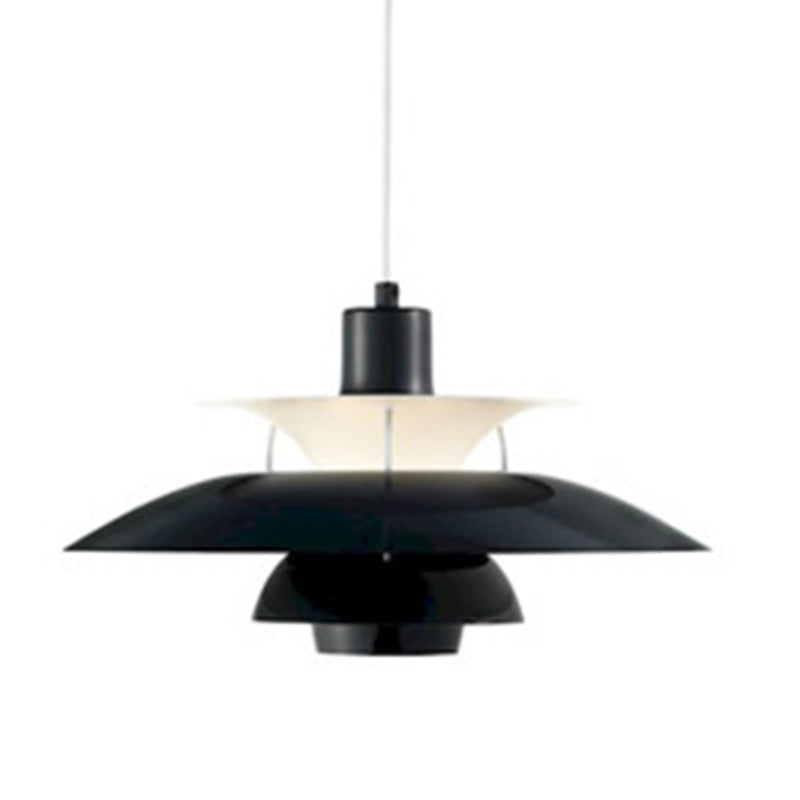 Multilayer Pendant Light Fixture Macaron Aluminum 1-Light Living Room Hanging Light