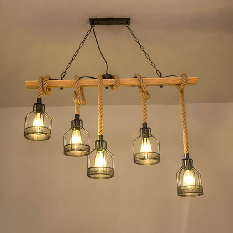 Illuminazione industriale dell'illuminazione dell'isola lampada a sospensione in rete per sala da pranzo