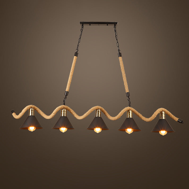 Illuminazione industriale dell'illuminazione dell'isola lampada a sospensione in rete per sala da pranzo