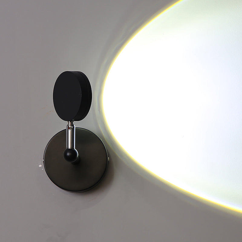 Modern Minimalist Style Armed Wall Mounted Light Fixture Metal 1 Light Sconce Light Fixtures in Black Finish