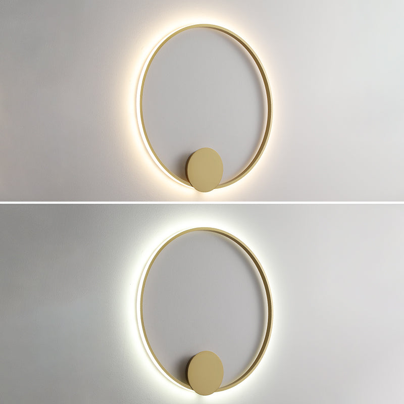 Modern Minimalist Minimalist Circular Montate Montate Metal 1 Light Sconce Light Set per camera da letto