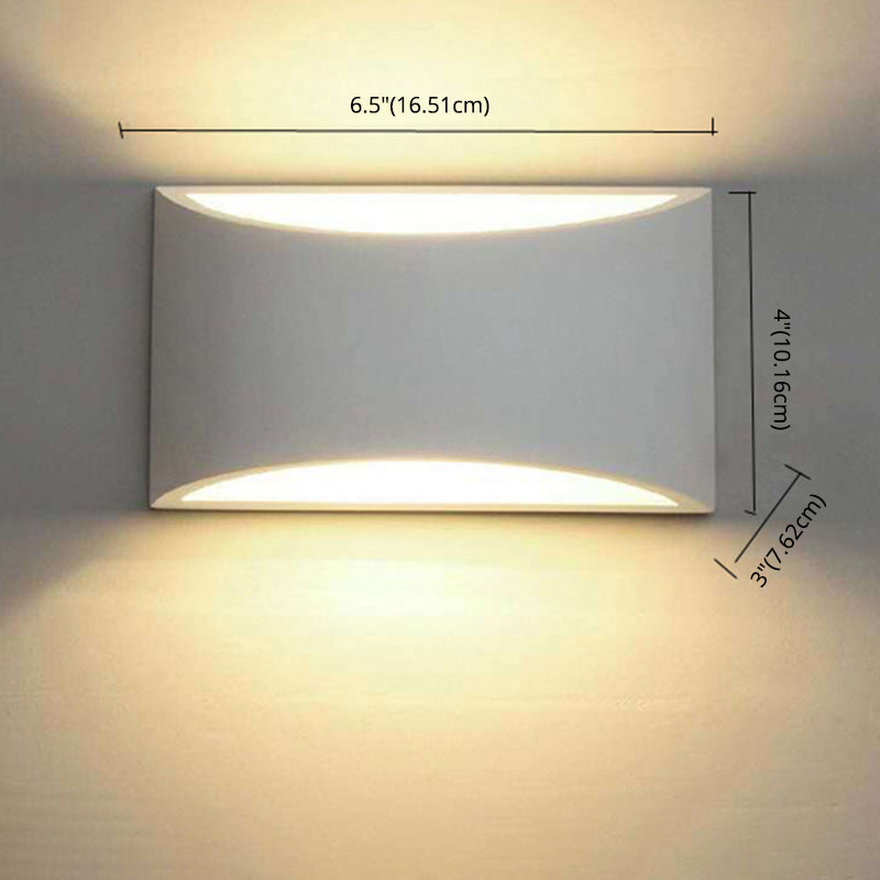 Simplicity Indoor LED Wall Lamp Modern Style Geometric Shaped Aluminum Alloy Sconce Light in White