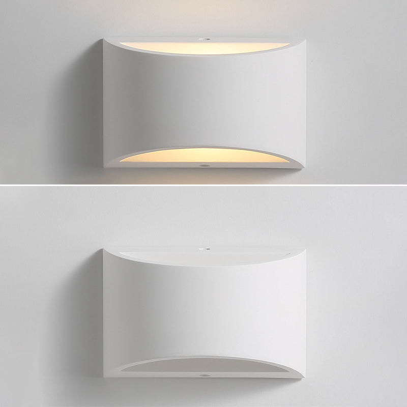 Simplicity Indoor LED Wall Lamp Modern Style Geometric Shaped Aluminum Alloy Sconce Light in White