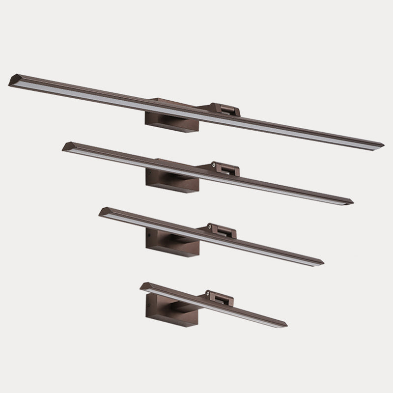 Moderner minimalistischer Stil Linearer Wand montiertes Waschtischlichter Aluminium 1 Licht Waschtisch Spiegellichter Lichter