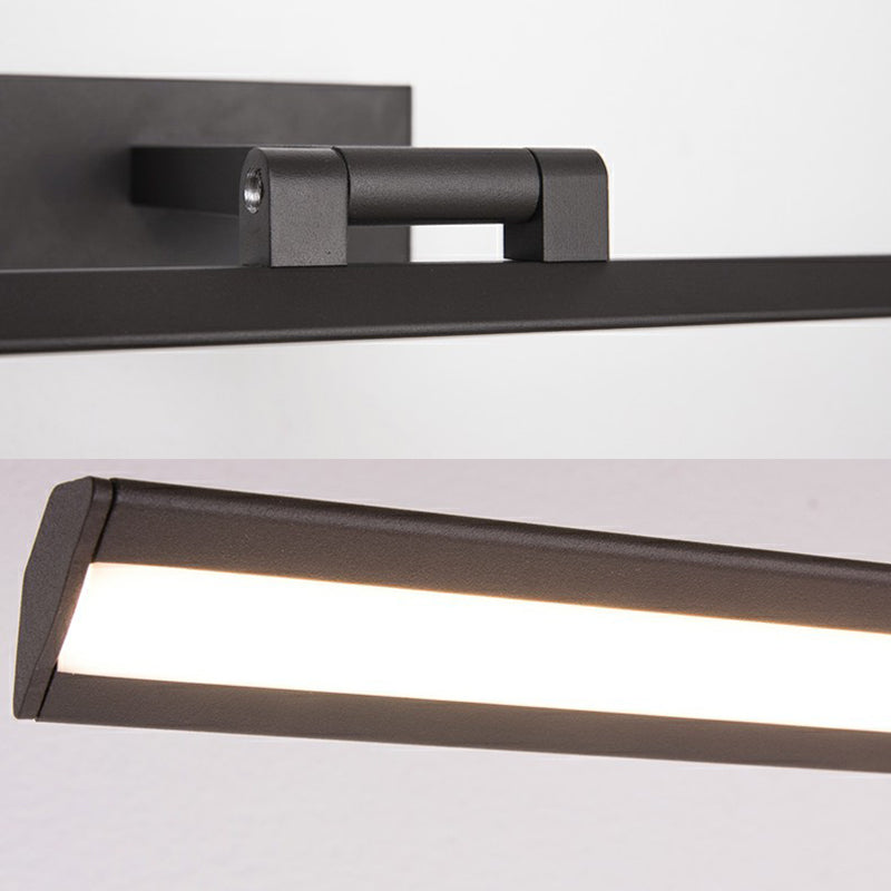 Moderner minimalistischer Stil Linearer Wand montiertes Waschtischlichter Aluminium 1 Licht Waschtisch Spiegellichter Lichter