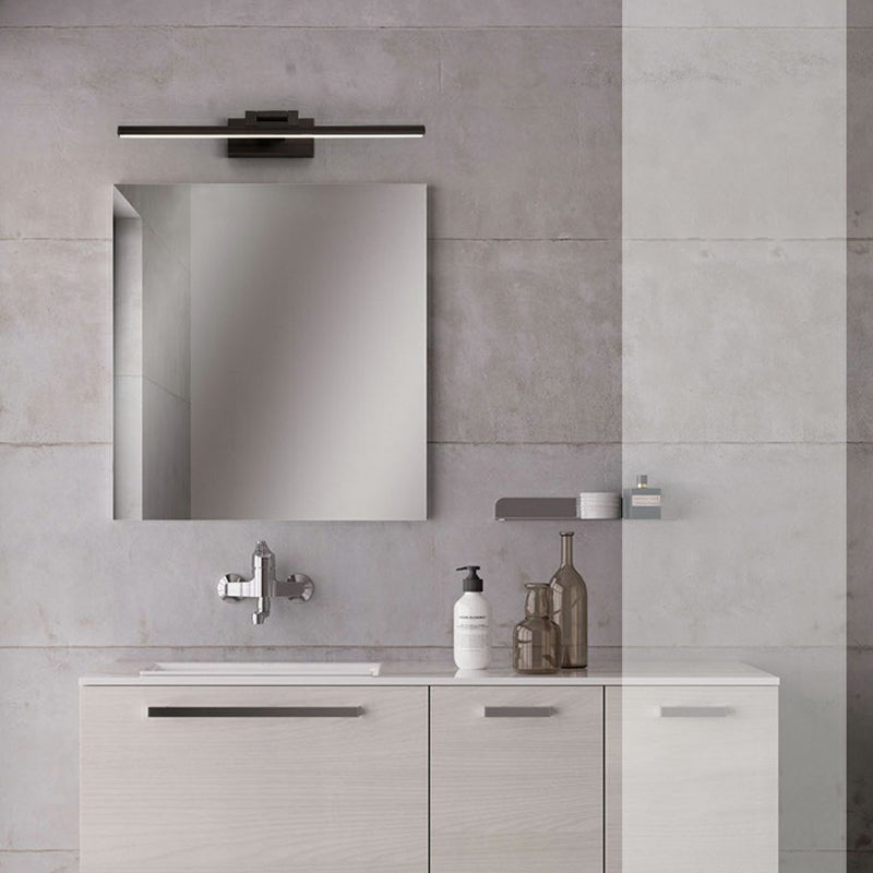 Modern Minimalist Minimalist Luci da vanità montate a parete lineare in alluminio 1 luci specchietti di vanità leggera