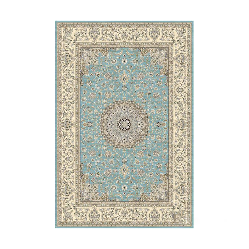 Tone rouge tapis fleur octogone Polyester tapis en détresse tapis intérieur de support antidérapant pour le salon