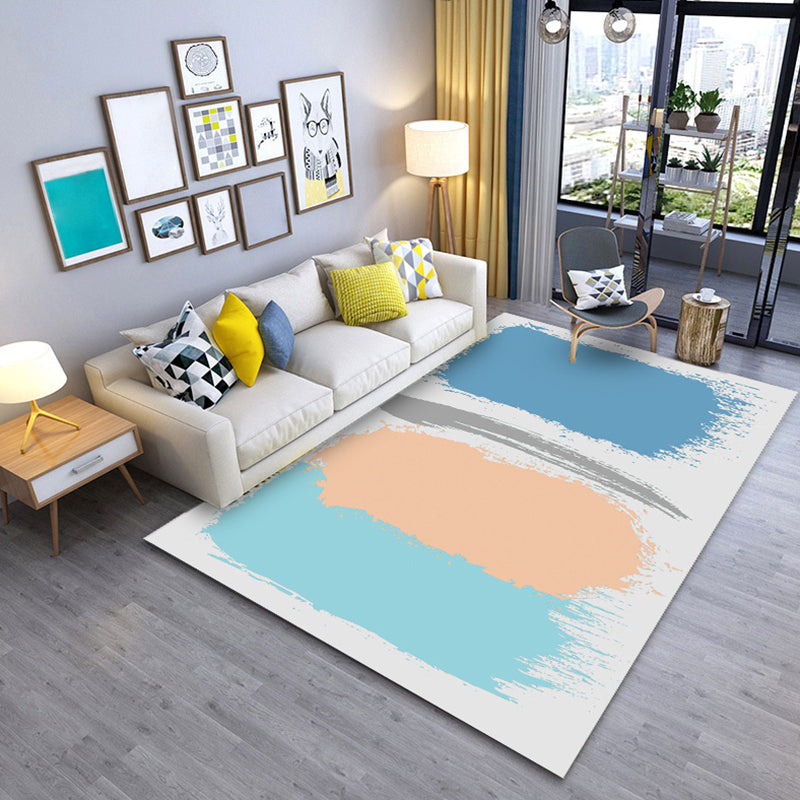 Modern Indoor Rug Ink Painting Rug Non-Slip Backing Area Carpet for Living Room