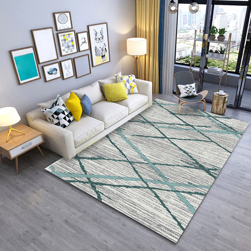 Modern Indoor Rug Ink Painting Rug Non-Slip Backing Area Carpet for Living Room