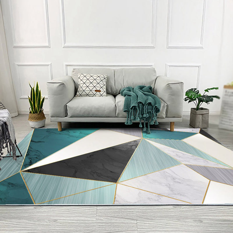 Modern Indoor Rug Abstract Printing Rug Non-Slip Backing Carpet for Living Room