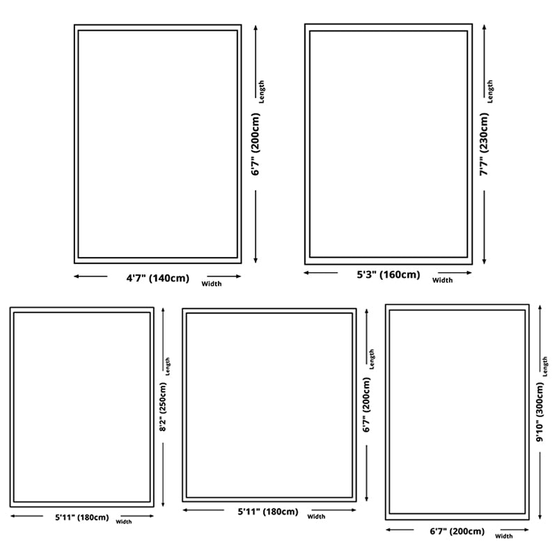 Modern Indoor Rug Abstract Printing Rug Non-Slip Backing Carpet for Living Room