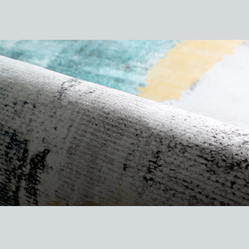 Modern Indoor Rug Abstract Printing Rug Non-Slip Backing Carpet for Living Room