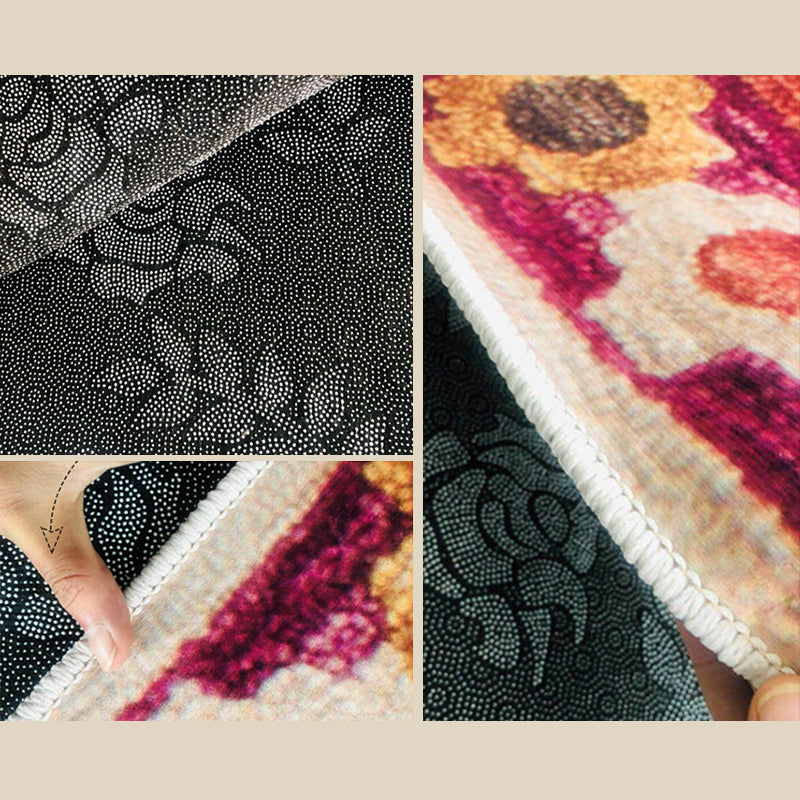 Contemporary Area Rug Polyester Ink Painting Carpet Stain Resistant Rug for Living Room