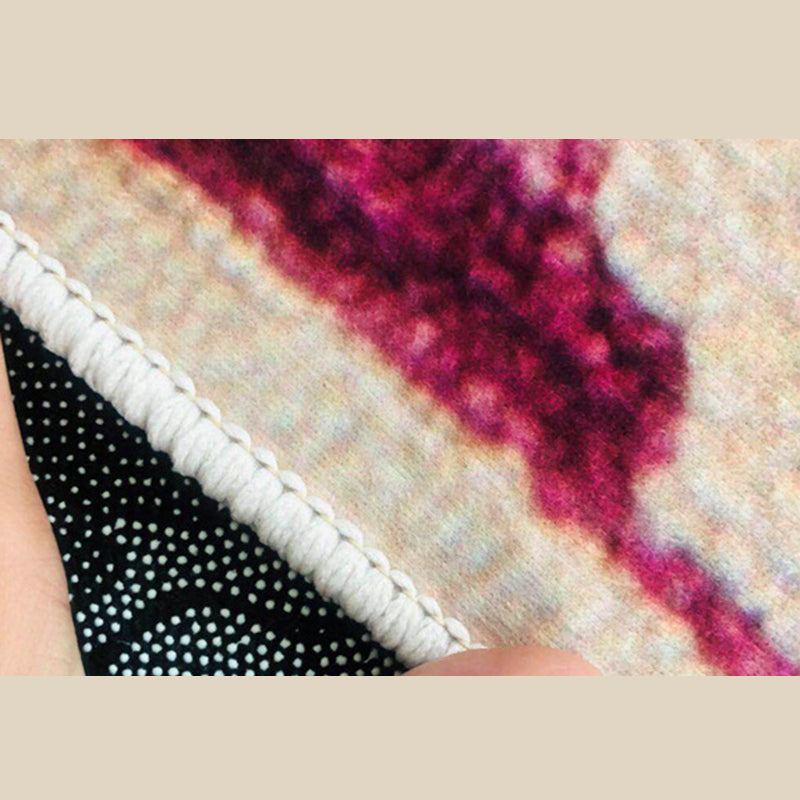 Contemporary Rug Polyester Marble Effect Area Carpet Stain Resistant Rug for Living Room