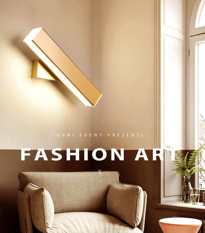 Modern Minimalist Style Rectangle Shade Multe Montate Metal 1 Light Sconce Light Set per camera da letto