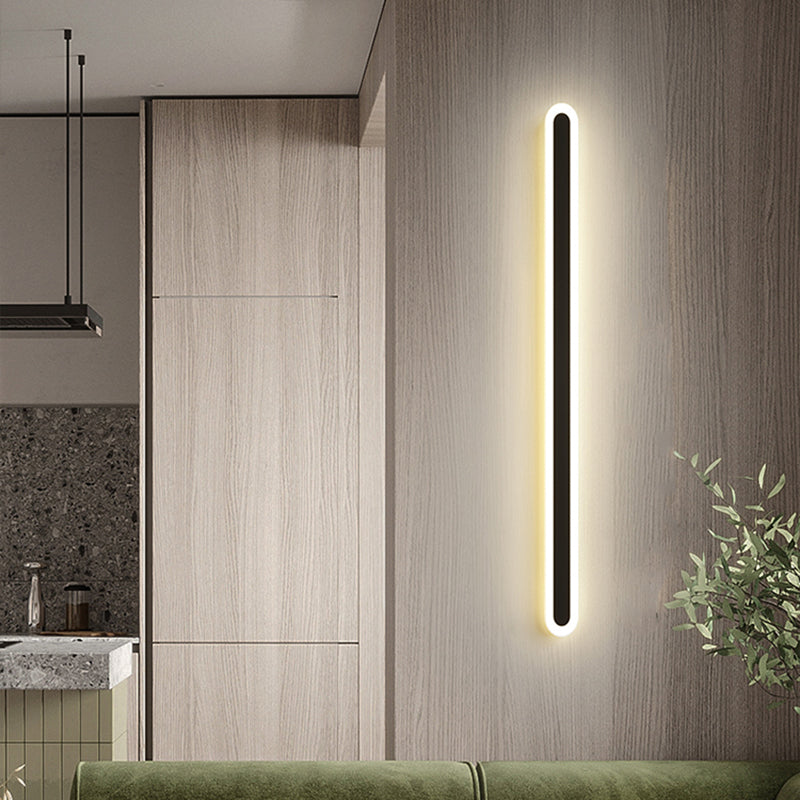 Modern Minimalist Style Linear Sconce Light Fixtures Acrylic Wall Lighting Ideas for Living Room